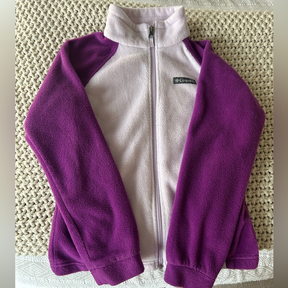 Columbia Purple and light purple Fleece Jacket
